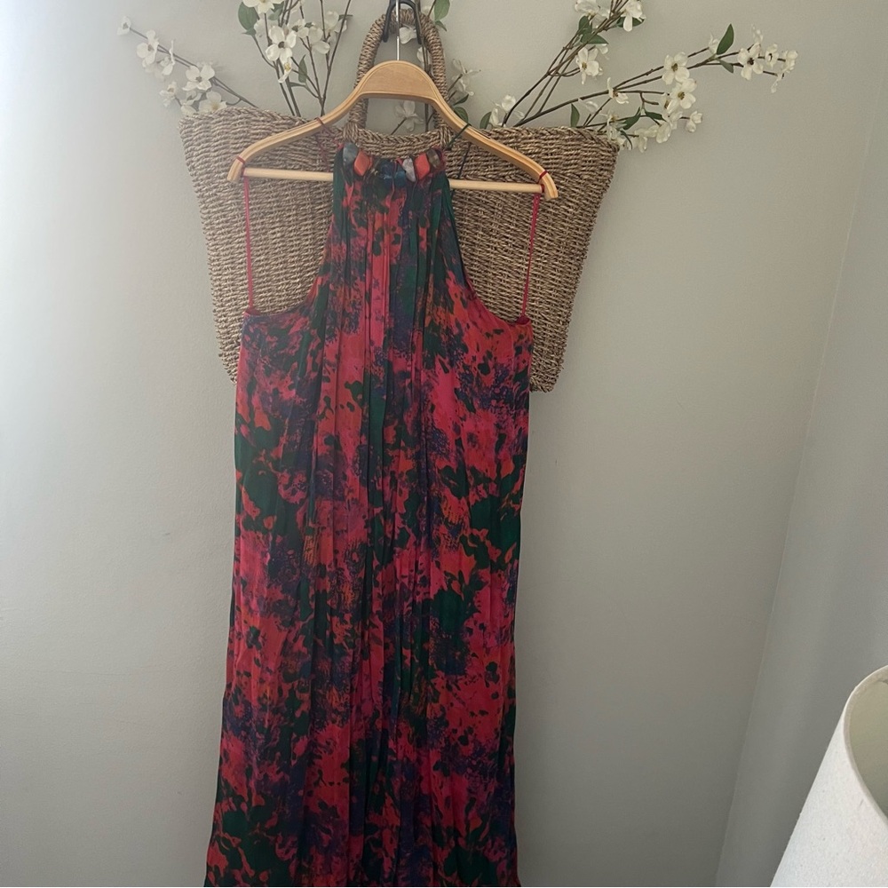 ZARA beaded halter dress